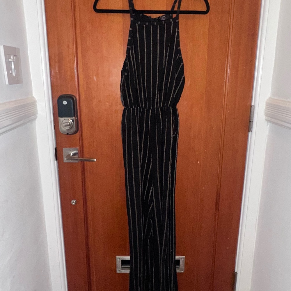 Black Striped Jumpsuit